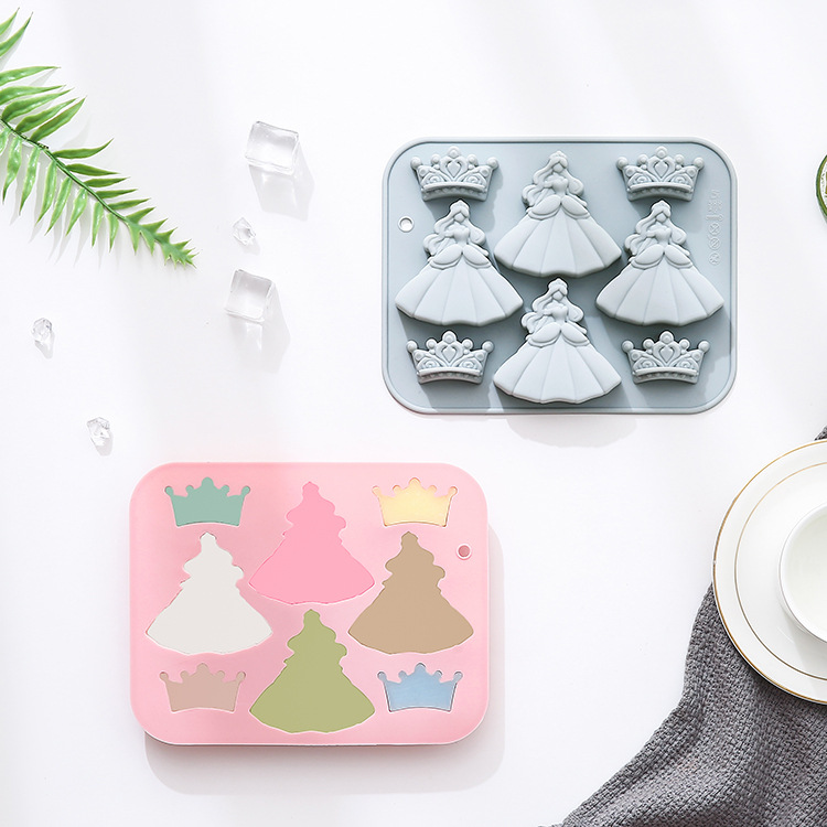 Bunny Cake Mold - 8-loch 3d Prinzessin Kleid Krone Silikon
