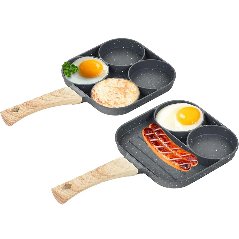 Egg Waffle Pan - Eierpfanne für Pfannkuchen, 4-teilig, Omelett- und
