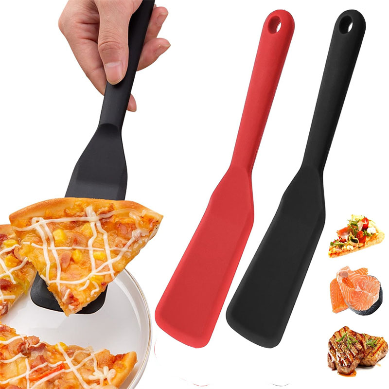 Okonomiyaki Spatula - 1/2 Stück dünner Silikonspatel, Wender, Ei,