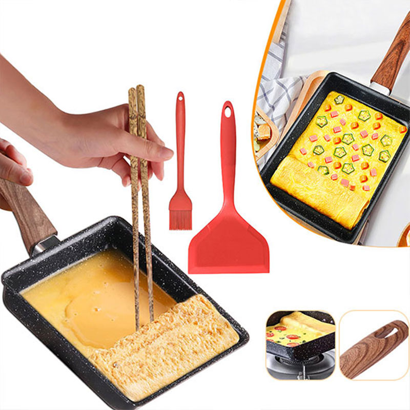 Egg Waffle Pan - Tamagoyaki Japanische Omelettpfanne, antihaftbeschichtete Eierpfanne, rechteckige