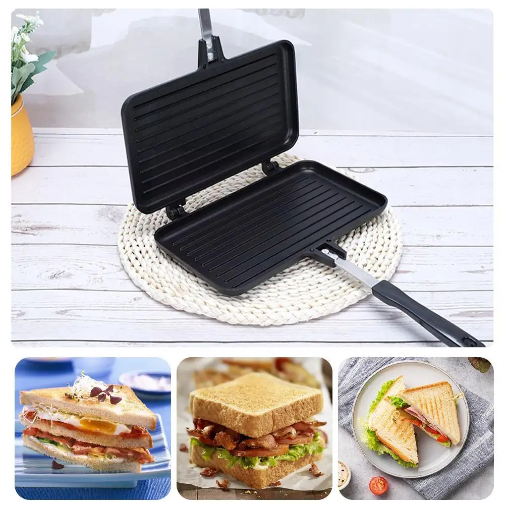 Mini Pancake Griddle - Doppelseitige Bratpfanne Antihaft-Sandwich maschine Waffel pfannkuchen