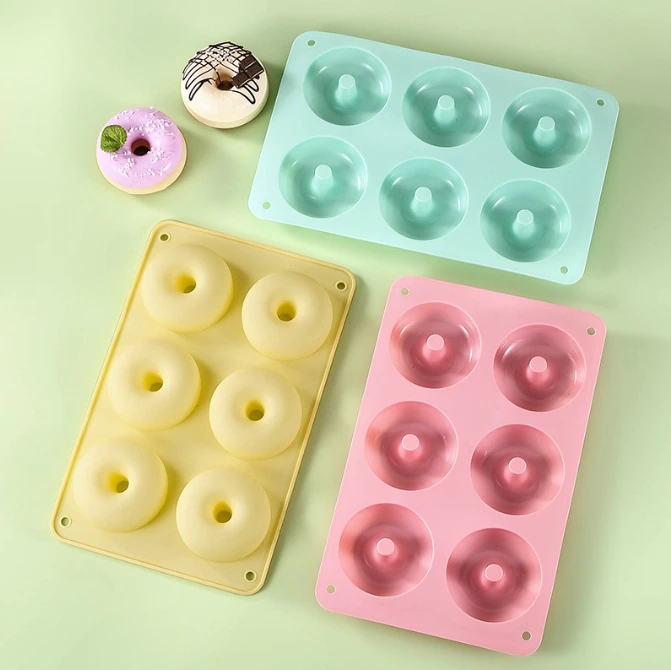 Donut Mold Silicone - Mehrfach-Hohlraum Hitzebeständige Silikon-Donut-Form Wiederverwendbare Antihaft-Backform für