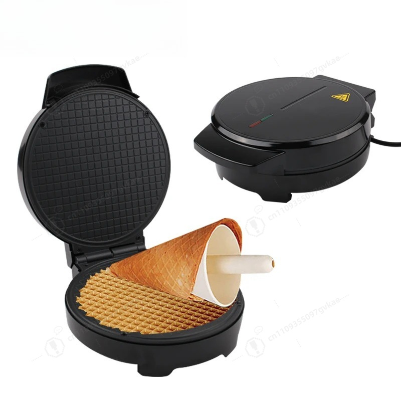 Waffle Cone Maker - Elektrische Eierrollenmaschine DIY Eiswaffel-Maker Knusprige Omelett-Form