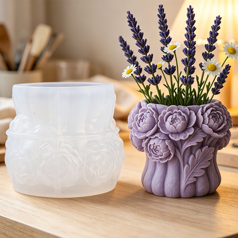 3D Rosenblumen-Vasen-Silikonfo – Potsticker Mold Bewertung und Preis